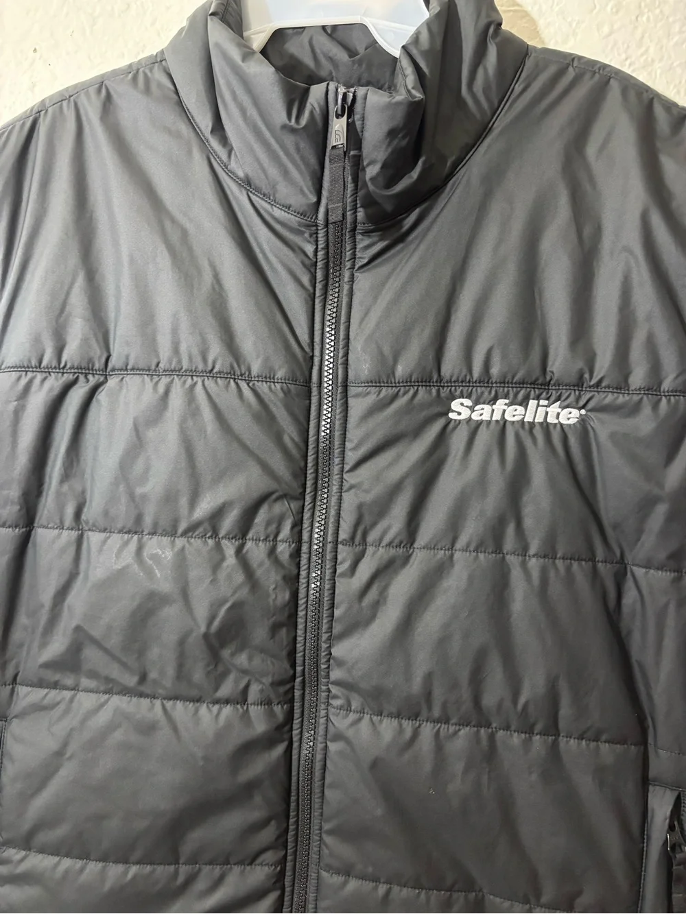 The North Face Black Quilted Puffer Vest with Safelite Logo